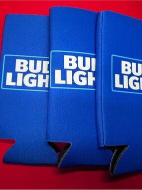 Bud Light Blue Can Cooler 24/25 Oz can Koozie - 6 Pack